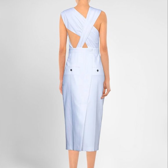 N°21 asymmetrical sophisticated contemporary white dress 100% Cotton - Picture 2 of 8